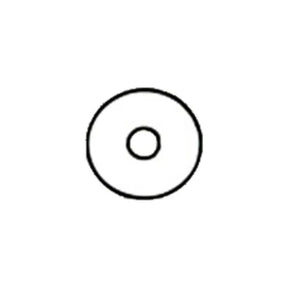 Black outline of a medical barrier ring for ostomy supplies on white background