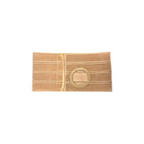 Beige ostomy support belt with circular opening for medical device support