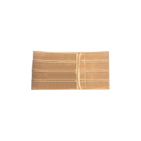 Beige medical abdominal binder with velcro closure for support and compression