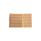 Beige medical abdominal binder with adjustable straps on white background