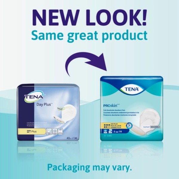 TENA ProSkin Day Plus Absorbent Pads, Heavy Absorbency, Unisex, 24"
