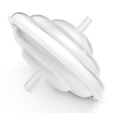 Plastic backflow protector for medical tubing, sterile, assembled, isolated on white background