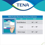 TENA ProSkin Protective Incontinence Underwear for Women, Moderate Absorbency, Small/Medium, 34" - 44"