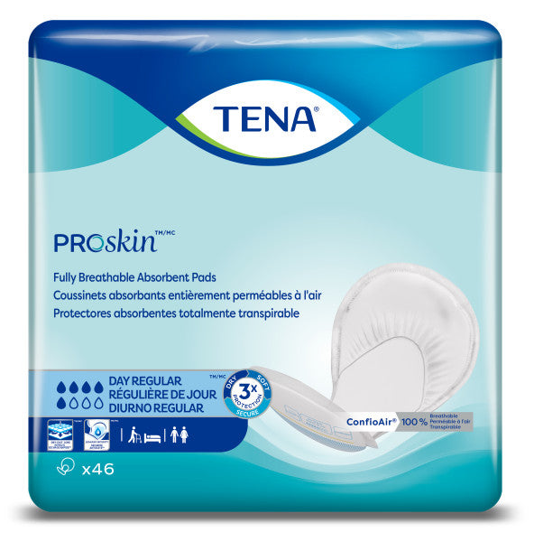 TENA ProSkin Day Regular Absorbent Pads Moderate Absorbency, Unisex, 24"