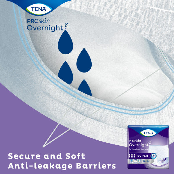 Tena Protective Underwear, Overnight Super, X-large, 55"- 66"