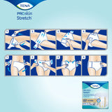 TENA ProSkin Stretch Ultra Incontinence Brief, Heavy Absorbency, Unisex, Medium/Regular, 33" - 52"