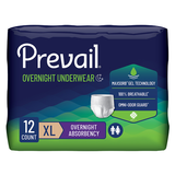 Prevail Overnight Incontinence Underwear for Men & Women, XL