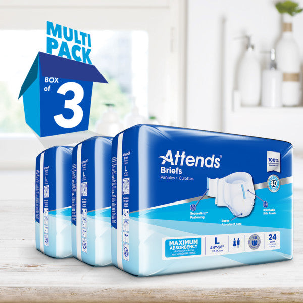 Attends Briefs, Ultimate Absorbency, Large