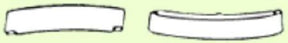 Two regular ostomy valve set pieces for medical appliance replacement on a light background