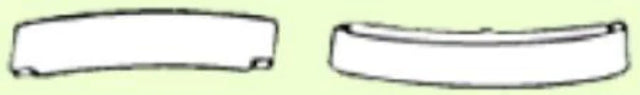 Two regular ostomy valve set pieces for medical appliance replacement on a light background