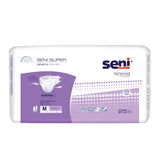 Unisex Adult Incontinence Brief Seni® Super Medium Disposable Heavy Absorbency- 30"-43"