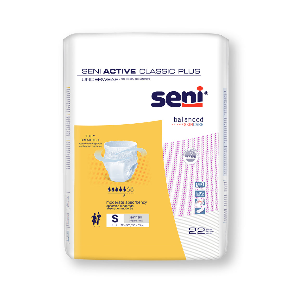 SENI ACTIVE CLASSIC PLUS PULL UP UNDERWEAR SMALL- 22"-33"