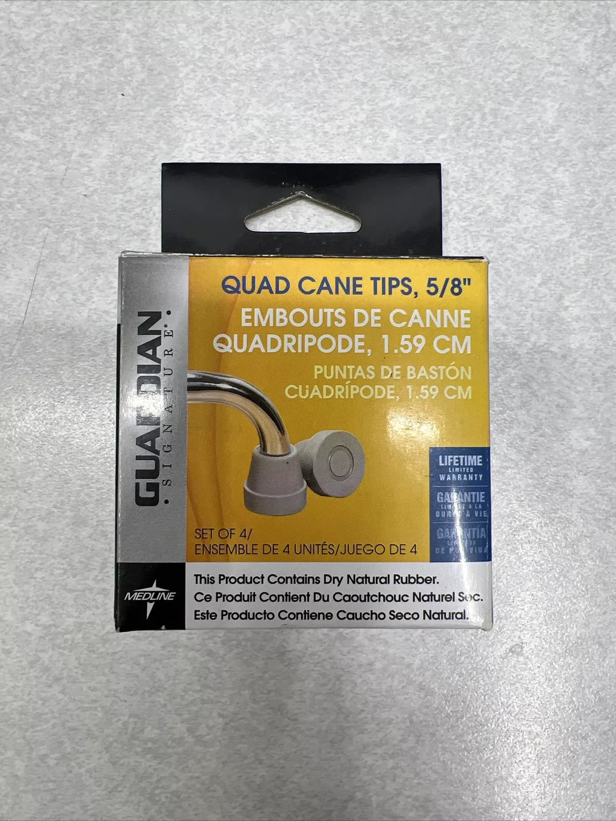 Cane Tips, 5/8", Gray, 4 Pack