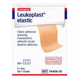 Leukoplast elastic fabric adhesive dressing box, sterile bandages 2x3 inch, 50 count