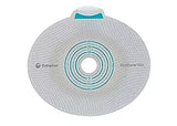 Ostomy barrier with circular cut-to-fit center, perforated adhesive surface for medical use