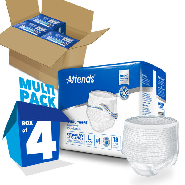 Attends Underwear, Extra Heavy Absorbency, Large