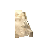 Clear CPAP nasal mask for sleep apnea therapy on mannequin head