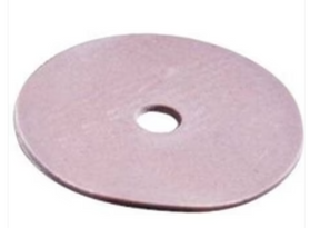 Round adhesive barrier for ostomy care with central hole, medical supply product