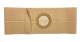 Beige ostomy belt with circular opening for stoma support and medical appliance security