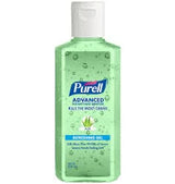 Purell Advanced green hand sanitizer gel bottle with aloe, suitable for hygiene and sanitizing