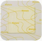 Biatain adhesive wound dressing pad with yellow pattern, hydrocolloid medical supply