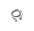 Gray medical extension cable with purple connectors for medical devices
