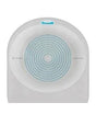 Adhesive ostomy barrier with concentric circles for precise fitting, used in stoma care