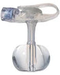 Clear medical tracheostomy tube with cuff, essential respiratory supply product