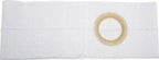 white ostomy belt with circular stoma opening for medical supply home delivery