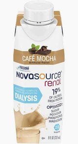 Novasource Renal Café Mocha nutrition drink for dialysis, 8 fl oz bottle, medical nutrition