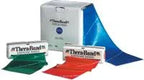 TheraBand resistance bands in green, red, and blue for physical therapy and exercise