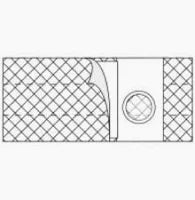Medical adhesive patch with mesh surface and central circular opening, used for clinical care