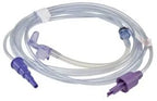 Medical IV extension tubing set with connectors for home patient care