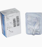 Sterile medical tracheostomy tube set in packaging with labeled box, essential home care supply