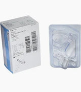 Sterile medical tracheostomy tube set in packaging with labeled box, essential home care supply