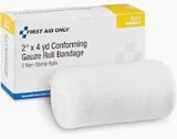 2 inch by 4 yard conforming gauze roll bandage in box for medical wound care