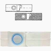 Special 6" White, Cool Comfort, Nu-form Belt, 2x-large, 3-1/8" Opening, Custom: 54" Overall Length, 3" Single Auxiliary