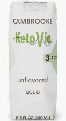 Cambrooke KetoVie unflavored liquid medical nutrition drink 8.5 fl oz carton