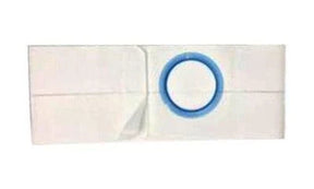 Ostomy pouch adhesive barrier with blue ring for medical use and stoma care