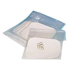 Medical adhesive patches in clear bags, essential chronic care supplies