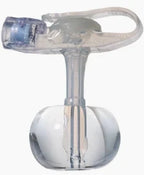 Clear medical tracheostomy tube with cuff for respiratory support and airway management