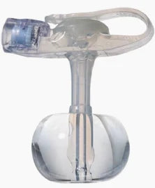 Clear medical tracheostomy tube with cuff for respiratory support and airway management