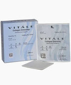 Vitale collagen dressing sterile wound care pads with packaging, medical supplies
