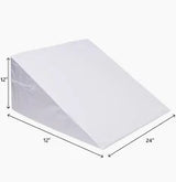 Foam Slant Wedge With White Zip Cover, 21" X 21" X 11", White