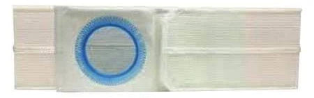 Sterile ostomy pouch barrier with blue adhesive ring for medical supply home delivery