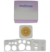 Safe N Simple 5" X 5" 2-piece Wafer, Standard Wear, Tape Collar, Beige, 57mm, 2-1/4" Flange Cut-to-fit