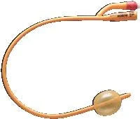 Gold 2-way Silicone-coated Foley Catheter 12 Fr 30 Cc