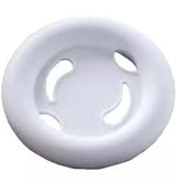 White plastic medical supply part with three oval openings, used for home healthcare delivery