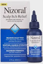 Nizoral Scalp Itch Relief anti-itch liquid bottle and box with hydrocortisone for scalp care