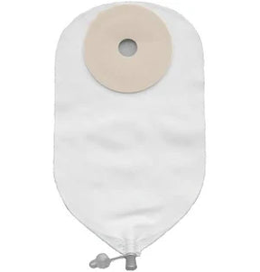 Disposable ostomy bag with adhesive barrier for medical supply and home care use